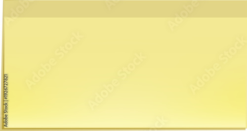 Yellow sticky note blank page. Empty notepad