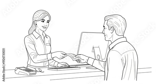 Man and Woman Handshaking Business Agreement.