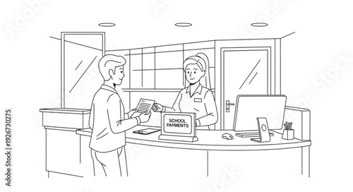 Man and Woman in Office.