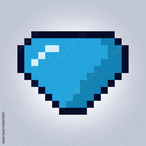 Blue Diamond 16x16 Tile Shiny Gemstone – Precious Crystal Treasure Resource Asset