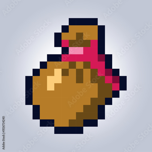 Golden Coin Pouch 16x16 Tile – Fantasy Treasure Money Bag Reward Asset