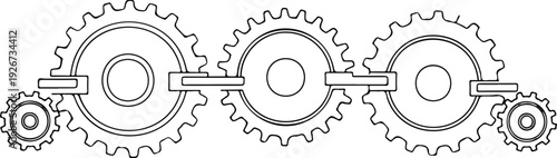 Gears icons vector pack.Settings gear icon Thin line illustration set vector
