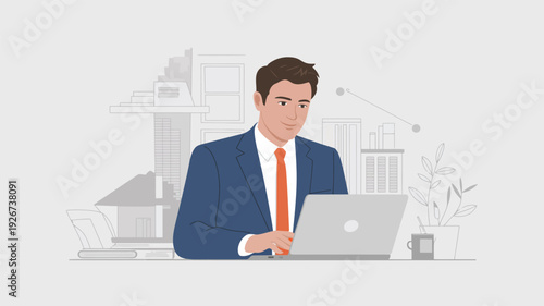 businessman with laptop