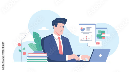 businessman with laptop