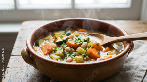 Wallpaper Mural Warm bowl of homemade vegetable soup Torontodigital.ca