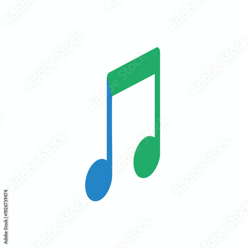 Colorful Musical Note Icon for Creative and Digital Content