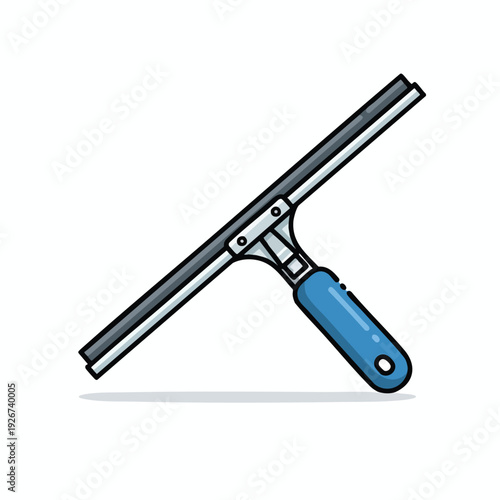 Professional Window Cleaning Tool with Squeegee for Clear Glass Surfaces