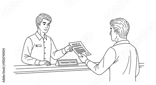 Man handing over money to another man.