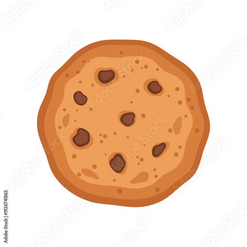 Delicious Chocolate Chip Cookie on a White Background