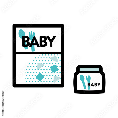 Baby Food Pouch Illustration
