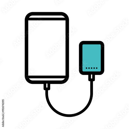 Emergency Mobile Battery Illustration

