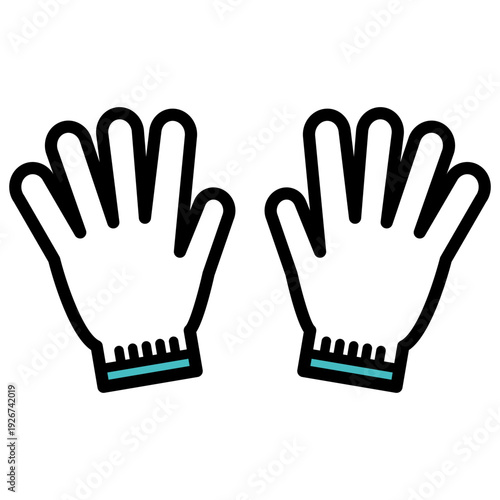 Emergency Work Gloves Illustration

