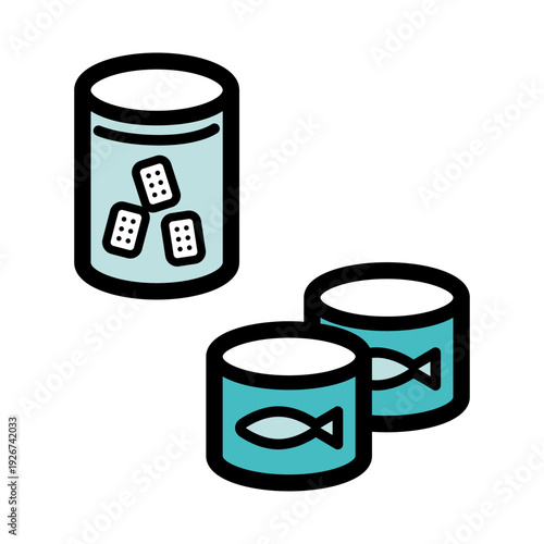 Emergency Canned Food Illustration
