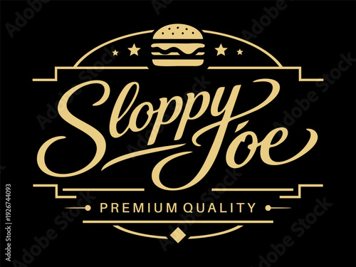 Sloppy joe logo vector