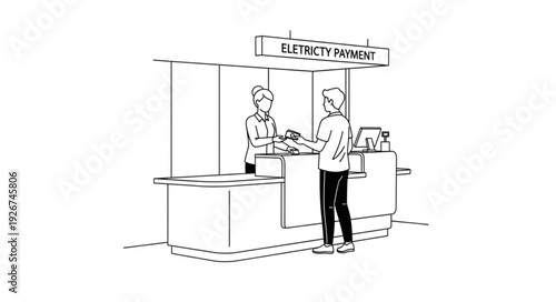 Man Receiving Package from Clerk.