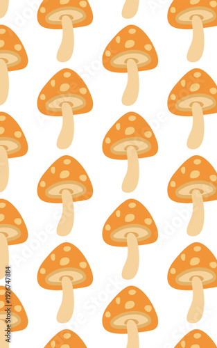Mushroom pattern natural organic flora for healthy food