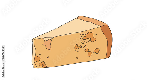 Large wedge of aged hard cheese with a textured rind and holes is depicted as an ingredient for cooking or gourmet snacks.