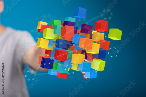 Abstract design of colorful...