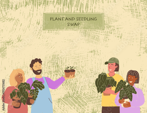 Community Plant and Seedling Swap Event Poster