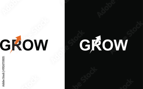 Modern logo design: wordmark. Abstract arrow shapes logo design vector illustration. Symbols, icons, creative.