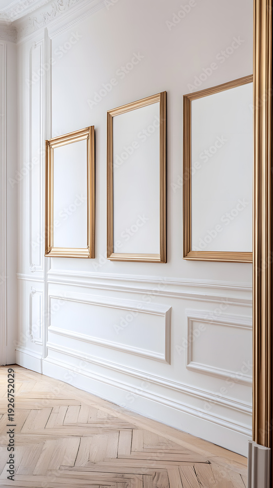 Fototapeta premium empty room with wooden wall and window