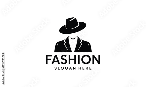 Fashion man logo design template, stylish male silhouette with modern hairstyle and confident pose, menswear and grooming branding concept, elegant minimalist vector illustration isolated.