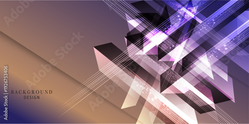 Technological background in purple tone