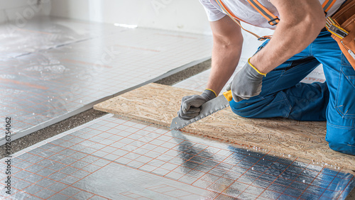 Photos Work on underfloor heating