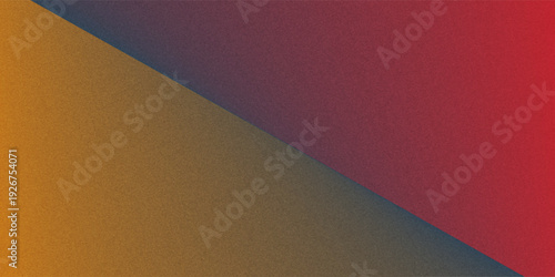 Fiery red brown burnt orange copper black abstract background. Geometric shape. Color gradient. 3d effect. Noise rough grungy grain. Neon light metallic. Design. Template. Web banner. Wide. Panoramic.