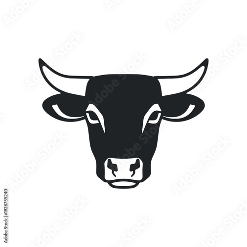 cow on white background