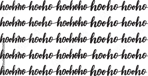 Festive Christmas HoHoHo Santa Claus Laugh Pattern with vector illustration