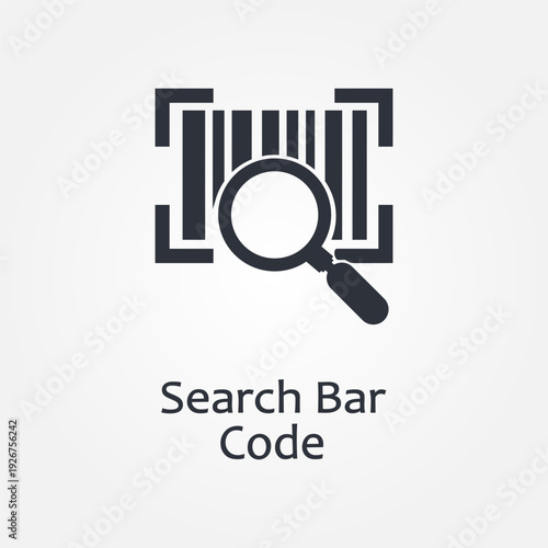 search bar code icon symbol illustration vector eps10 logo template design pattern seamless bright minimal design flat design realistic style simple design modern design