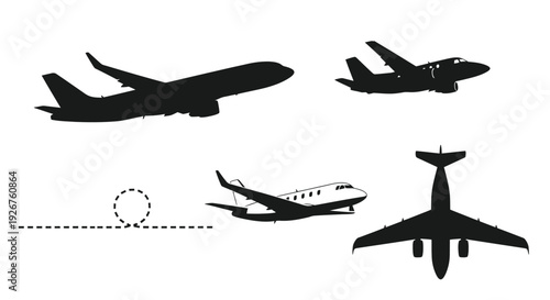 Four musical notes depicted in a stark black silhouette