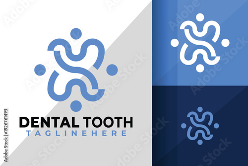 Dental Tooth Care Logo Logos Design Element Stock Vector Illustration