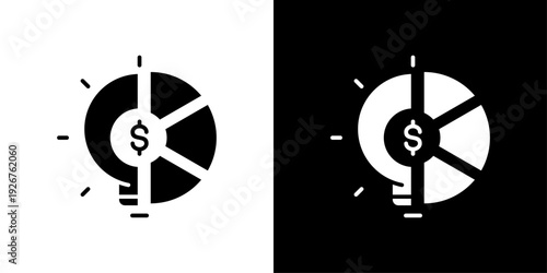 Budget Planning Icon Sheet Black And White