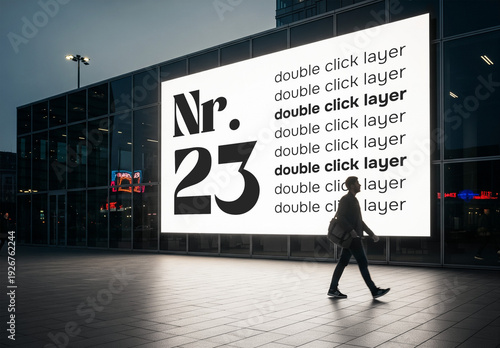 Outdoor advertising billboard mockup