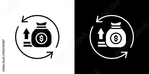 Refinance Icon Sheet Black And White