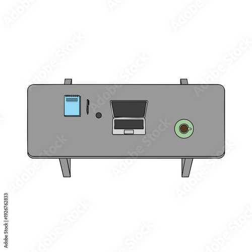 Gray Electronic Device with Various Ports