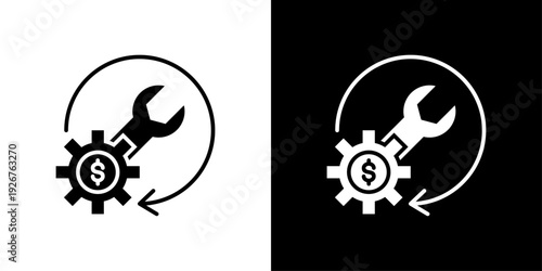 Restructure Icon Sheet Black And White