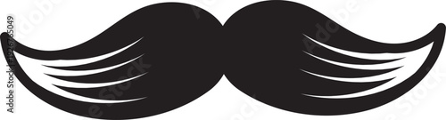 Retro mustaches black icon. Male face hair