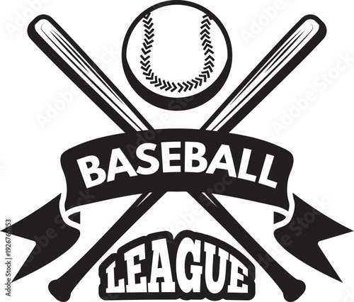Baseball bats crossed bats. Professional player league