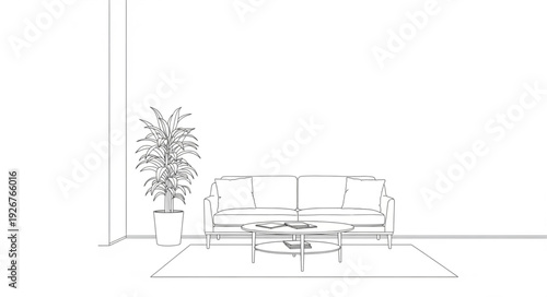 Minimalist Living Room Interior Design.