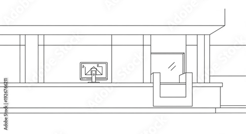 Modern House Architectural Blueprint Design.