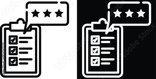 evaluation Two-tone version in black and white background