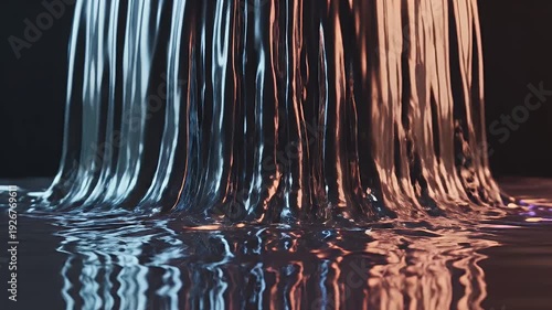 A luminous, rippled translucent fabric draped over an implied form in a dark space