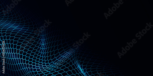 Dark blue abstract background with glowing blue mesh concept. Modern and futuristic seamless pattern design. Illustration vector vol. 3