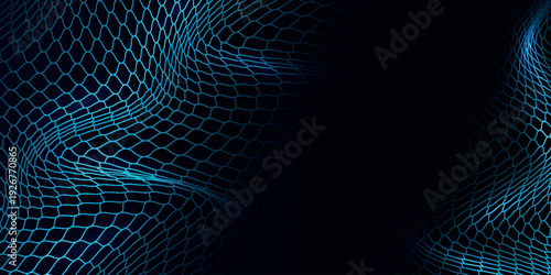 Dark blue abstract background with glowing blue mesh concept. Modern and futuristic seamless pattern design. Illustration vector vol. 4