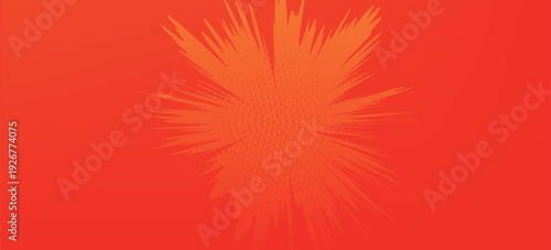 Abstract Sports Background with Orange and Red Gradient Brushstrokes and Halftone Effect