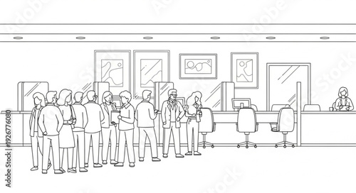 People Visiting Art Gallery Exhibition.