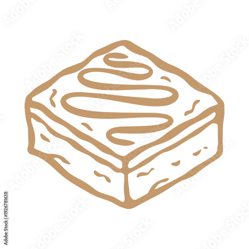 brownies vector illustration